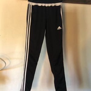 Black adidas track pants